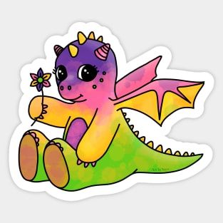 Little, Sapphic Dragon Sticker